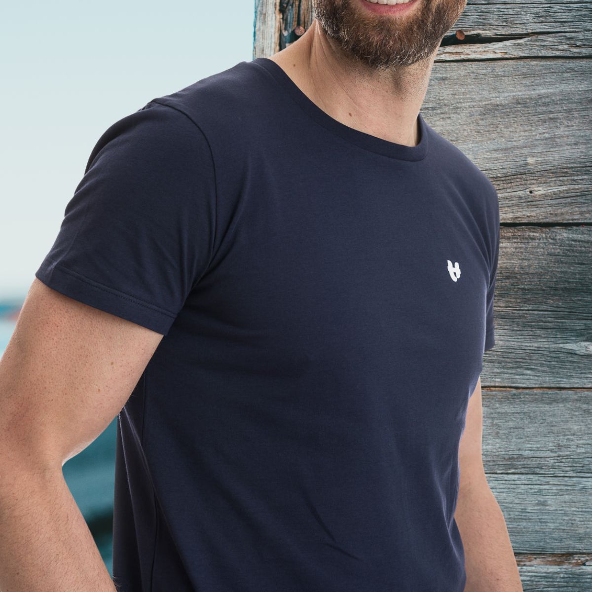 T-shirt bleu marine homme PALÂBA COEUR - T-shirt homme PALÂBA