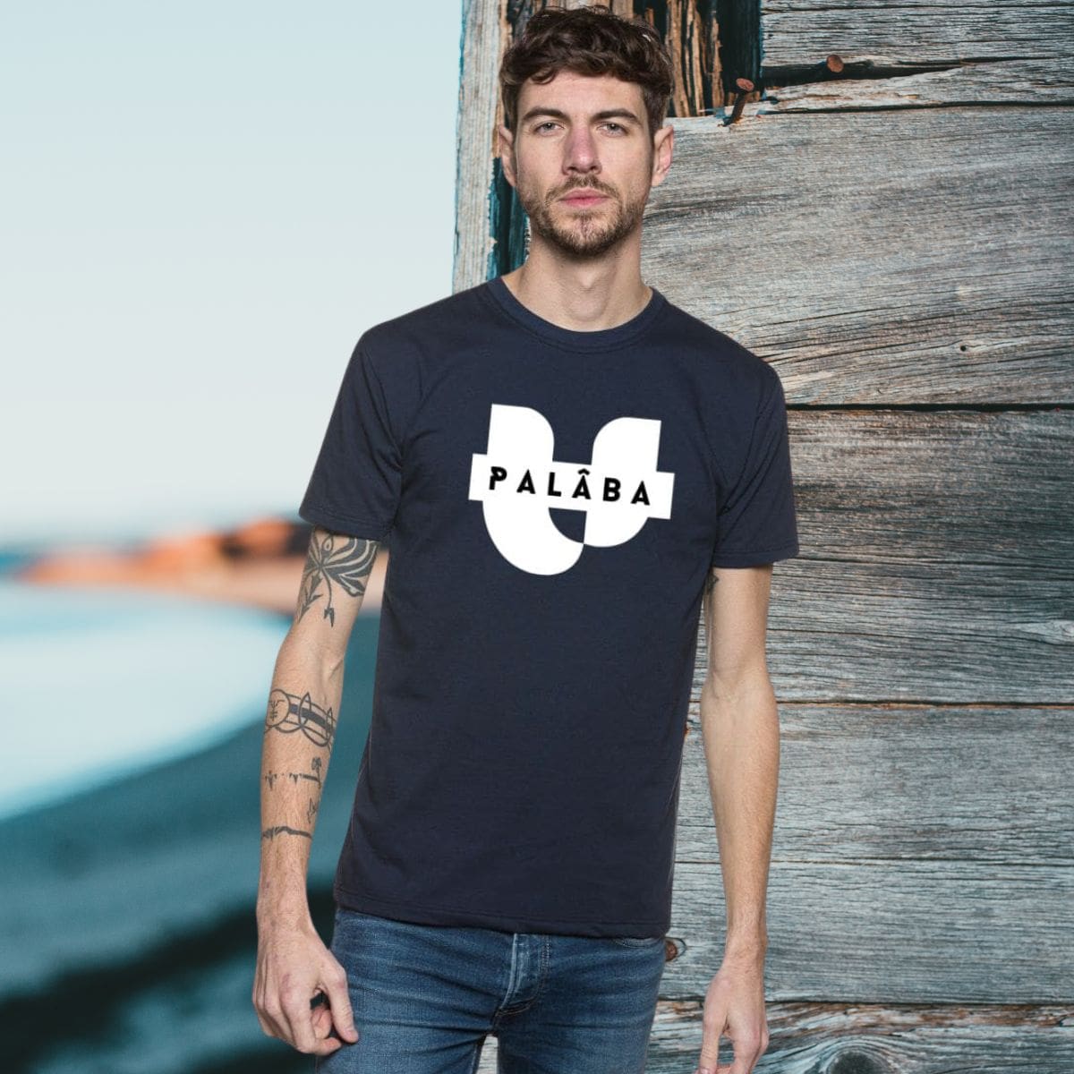 T-shirt bleu marine homme SIGNATURE PALÂBA - T-shirt homme PALÂBA