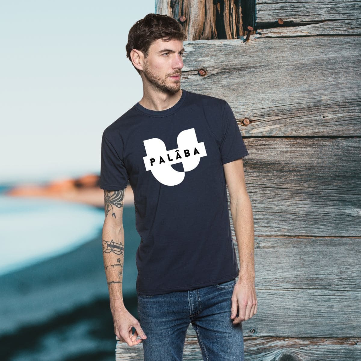T-shirt bleu marine homme SIGNATURE PALÂBA - T-shirt homme PALÂBA