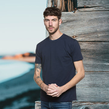 T-shirt bleu marine uni - T-shirt homme PALÂBA