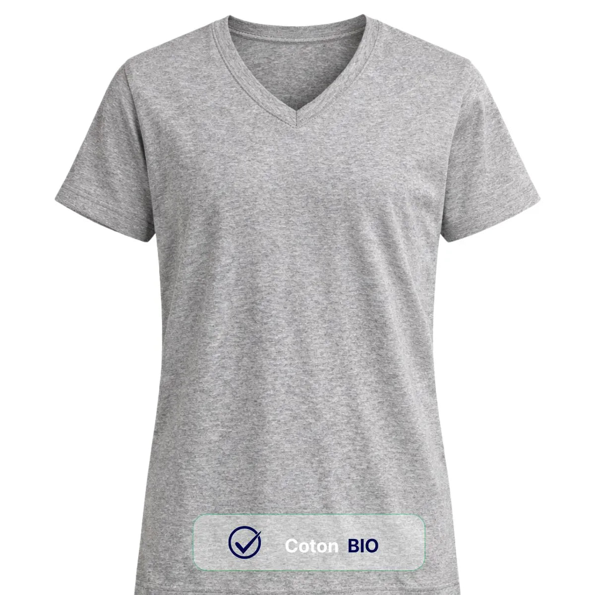 T shirt col V gris femme | PALABA - T-shirt femme PALÂBA