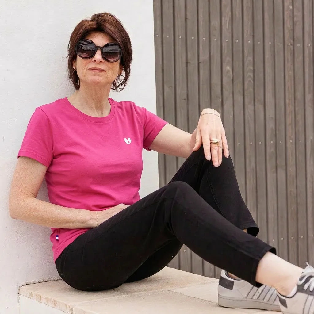 T-shirt femme rose | COEUR - T-shirt femme PALÂBA