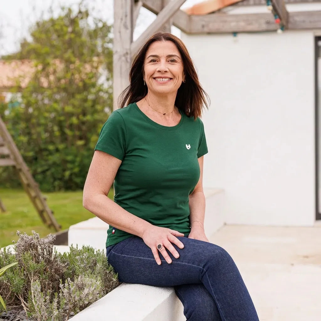T-shirt femme vert | COEUR - T-shirt femme PALÂBA