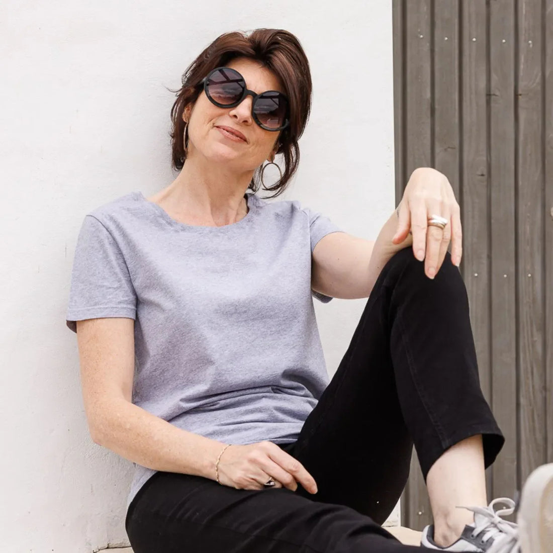 T shirt gris femme - T-shirt femme PALÂBA