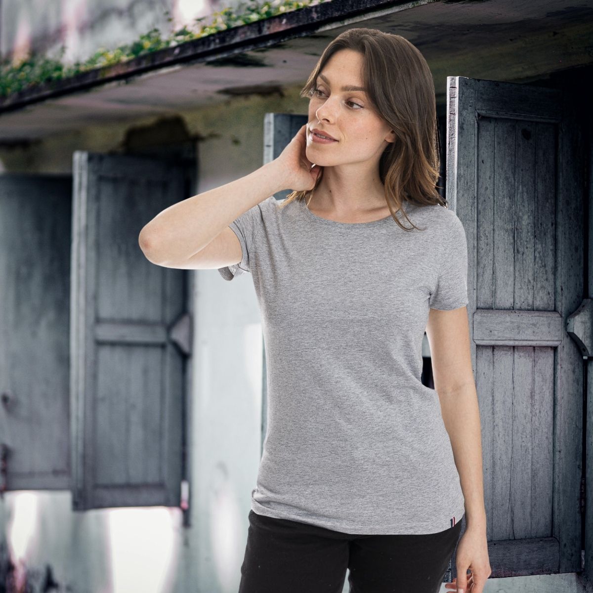 T shirt gris femme - T-shirt femme PALÂBA