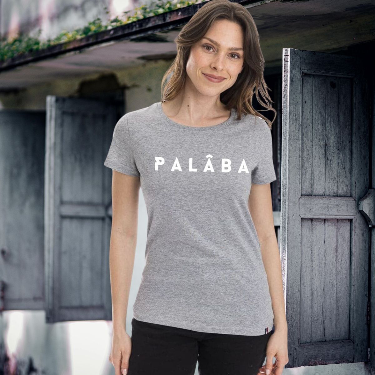 T shirt gris femme PALÂBA - T-shirt femme PALÂBA