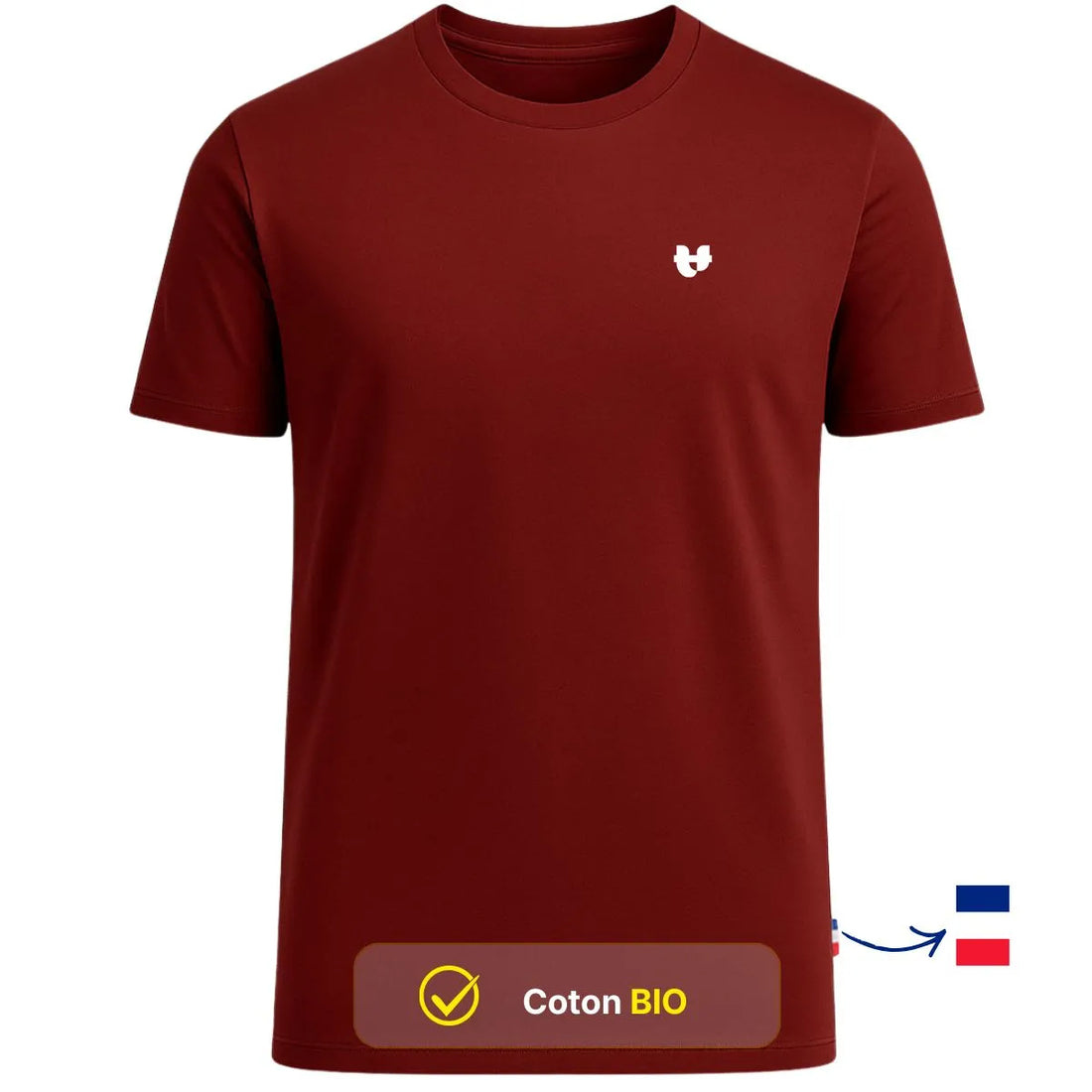 T-shirt Homme Bordeaux | COEUR - T-shirt homme PALÂBA