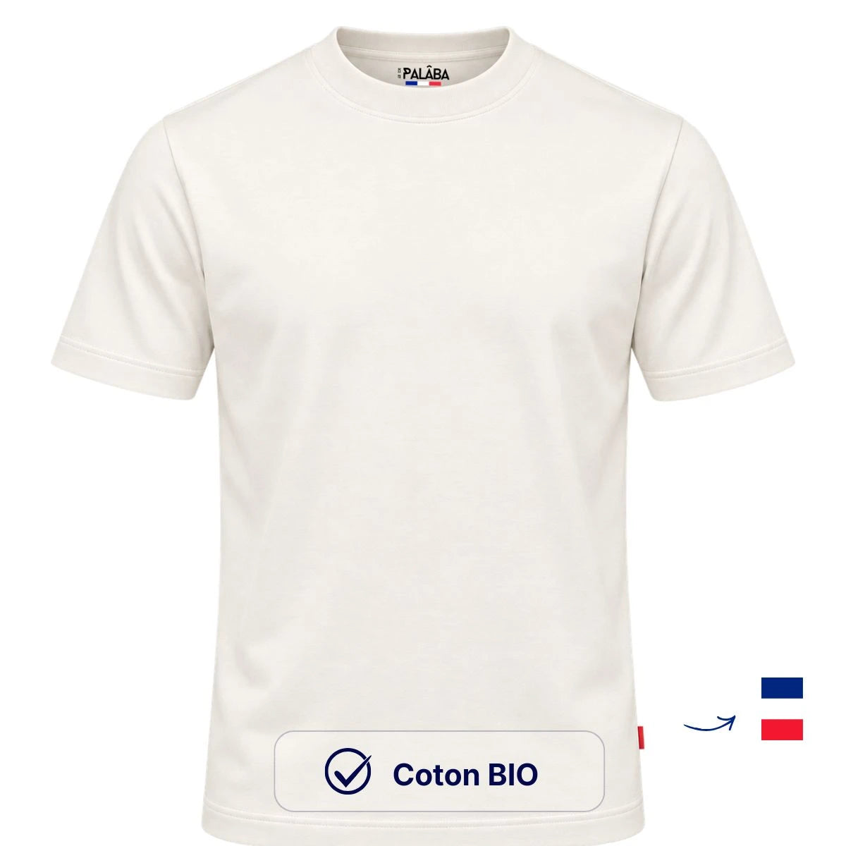t-shirt épais pour homme interlock fabriqué en France marque PALÂBA