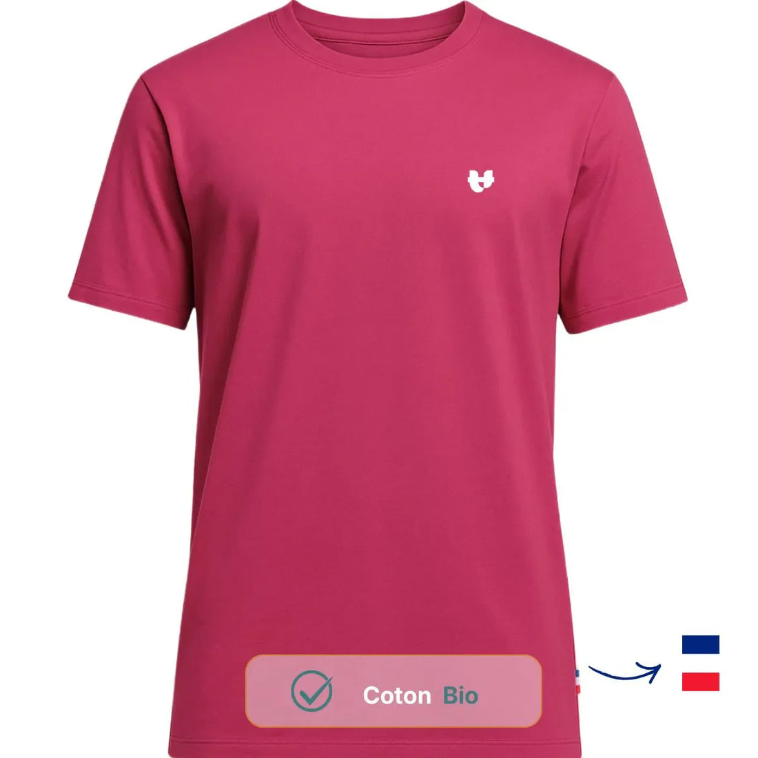 T-shirt Homme Rose Fuchsia | Coeur - T-shirt homme PALÂBA