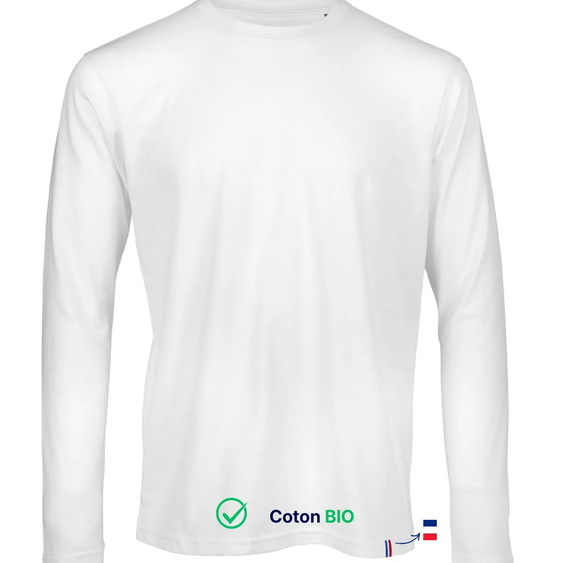T shirt manche longue blanc | PALABA - T-shirt homme PALÂBA