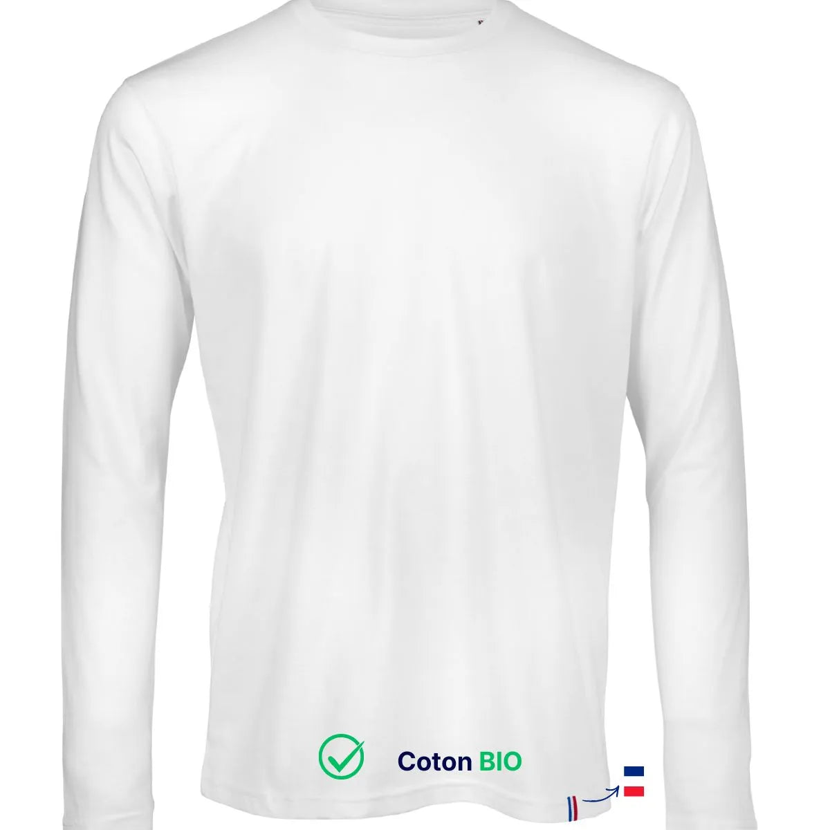 T shirt manche longue blanc | PALABA - T-shirt homme PALÂBA