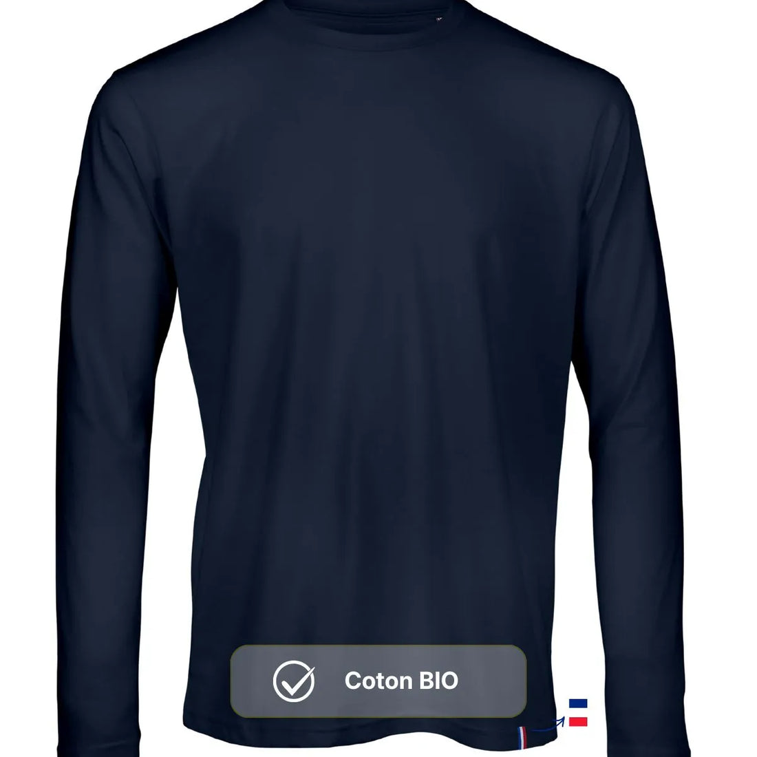 T shirt manche longue Marine | PALABA - T-shirt homme PALÂBA