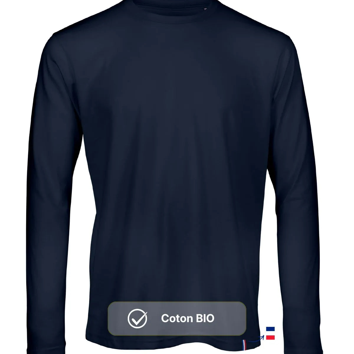 T shirt manche longue Marine | PALABA - T-shirt homme PALÂBA