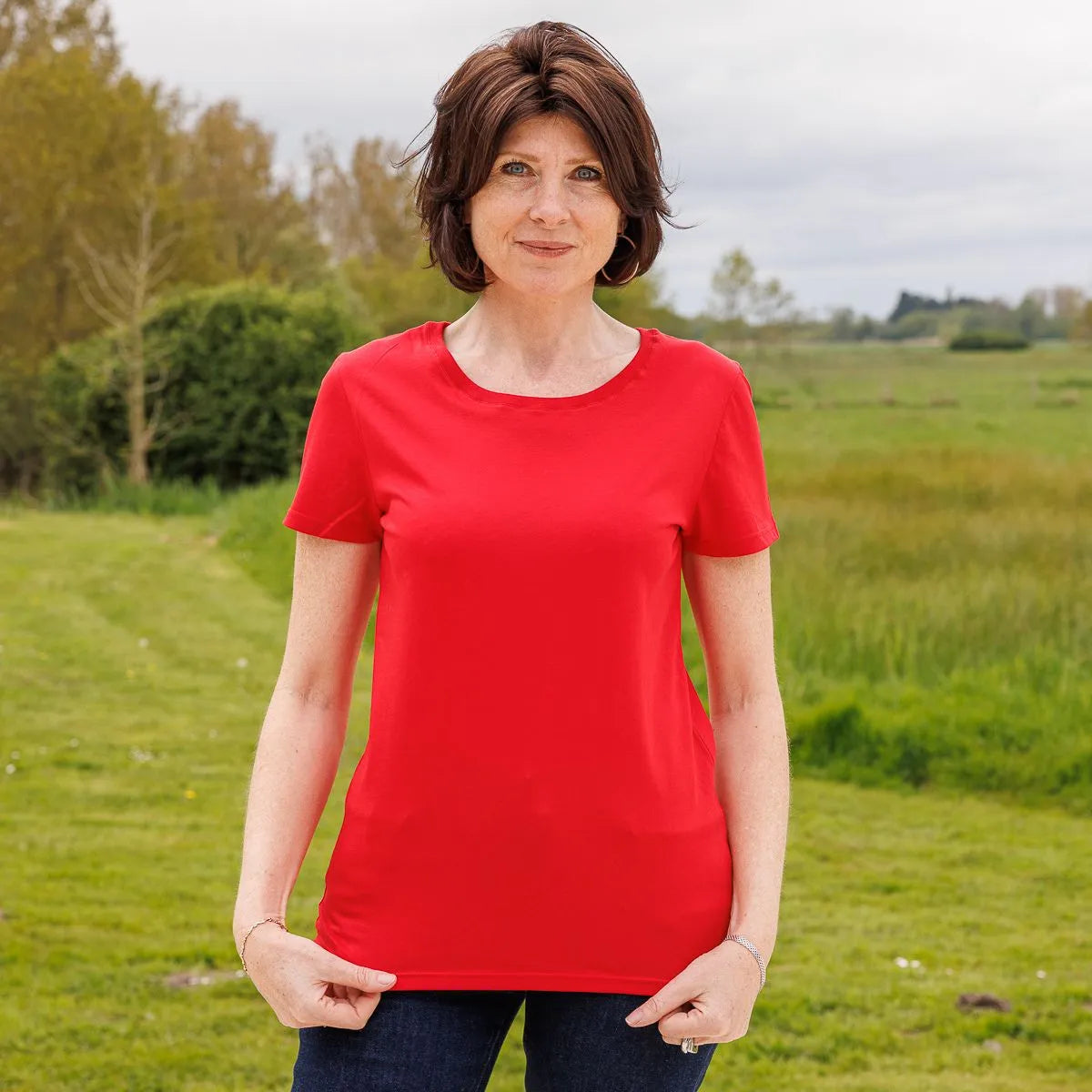 T shirt rouge femme - T-shirt femme PALÂBA