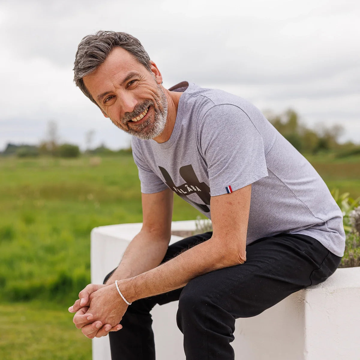 Tee shirt gris homme SIGNATURE PALÂBA - T-shirt homme PALÂBA